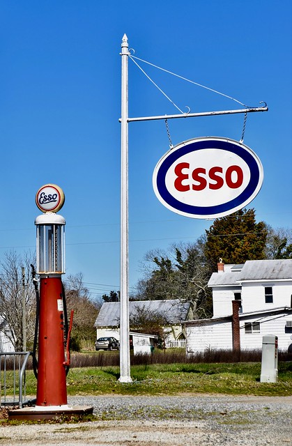 Iconic ESSO Pump & Sign