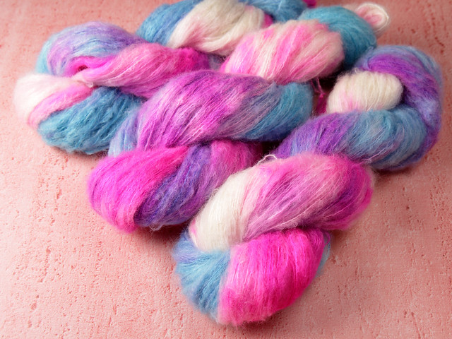 Operation: Social Justice ‘Fly the Flag’ – Fuzzy Lace – Brushed Baby Suri Alpaca & Silk hand dyed yarn 50g