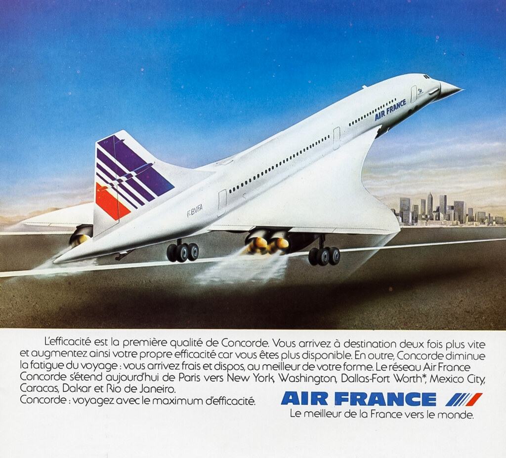 5/1974 PUB SFENA CONCORDE SUPERSONIC AIRLINER PILOTAGE AUTOMATIQUE FRENCH AD 