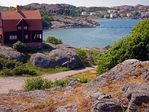 Fiskebackskil harbour on the Bohuslan Coast of Sweden