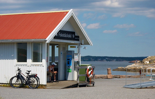 Waiting for the ferry at Fiskebackskil on the Bohuslan Coast of Sweden