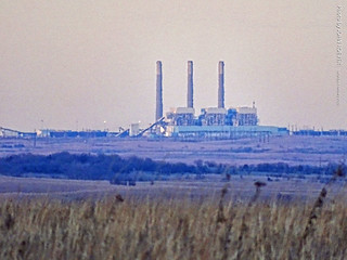 View of Jeffrey Energy Center - 20 miles away, 4 Jan 2020