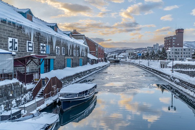A Famous Scenic Spot in a Winter Morning @Otaru Canal