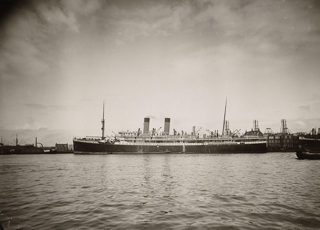 Mail Ship SS Johan de Witt at Amsterdam in 1920.