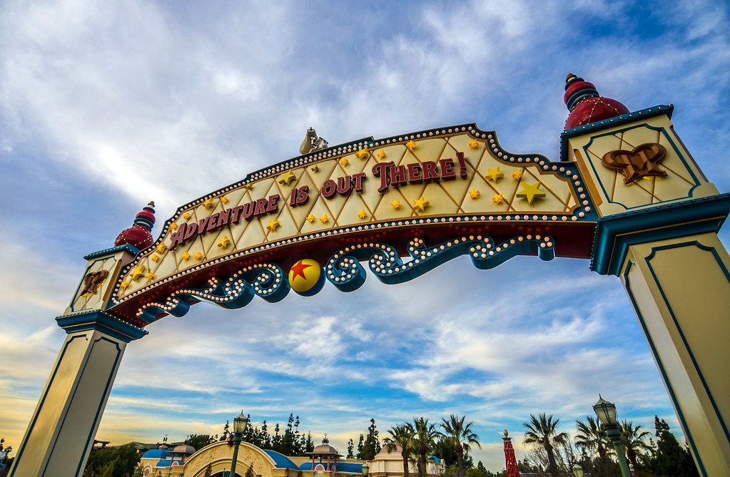 Adventure is out there sign DCA Pixar Pier