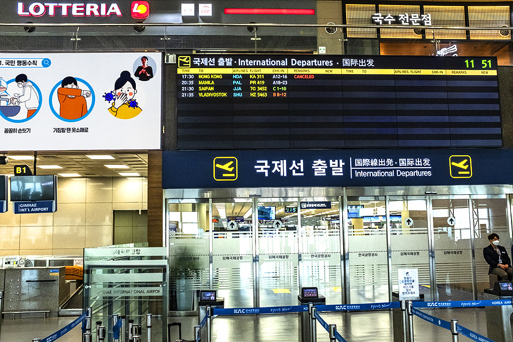 International Departures on 3-14-20--Busan