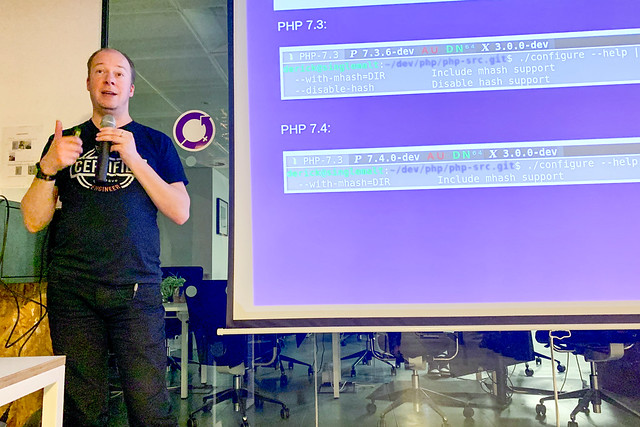 Derick speaking on PHP 7.4
