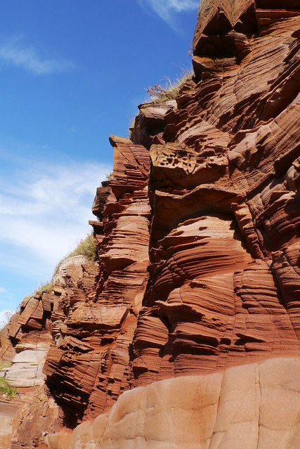 Red sandstone cliffs, Podlie Craig