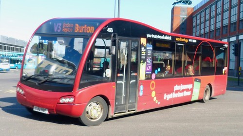 YJ12 NBE ‘trentbarton’ No. 496. Optare M960 Solo SR  on Dennis Basford’s railsroadsrunways.blogspot.co.uk’