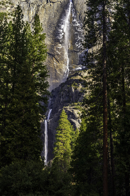 Upper Middle and Lower Yosemite Falls Yosemite National Park California