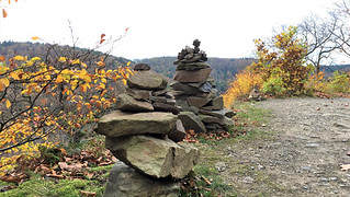 Cairns at the path