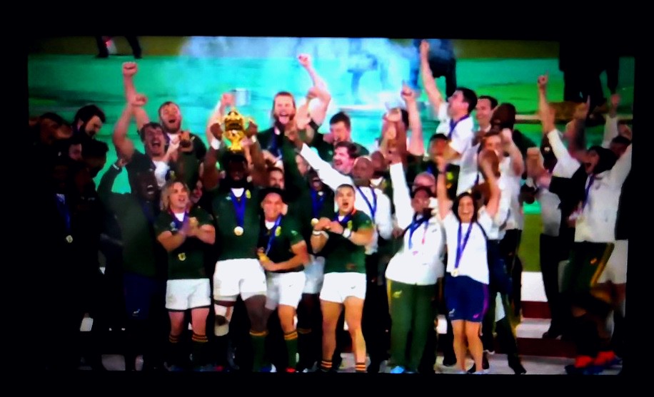 South Africa winning Rugby World Cup 201