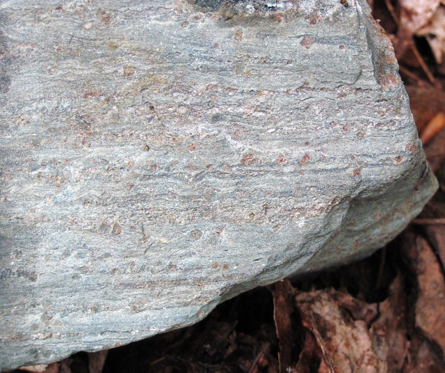 Gneissic garnetiferous blueschist (Tillotson-Haystack Slice; near Hazens Notch, Orleans County, Vermont, USA) 1