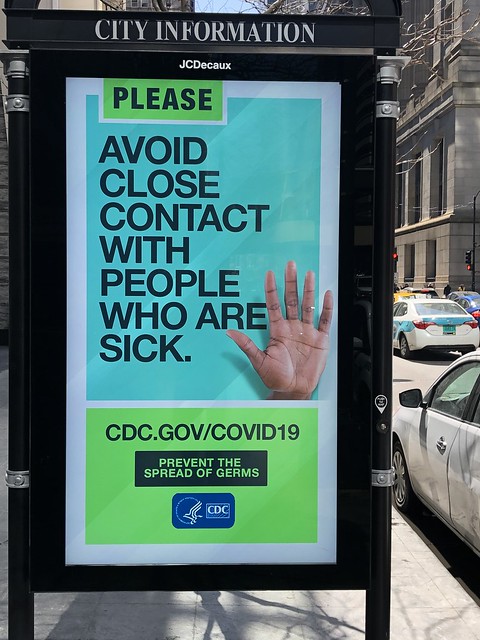 Please avoid close contact with people who are sick