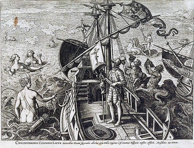 Christopher Columbus, engraved by Adriaen Collaert (ca.1560-1618)