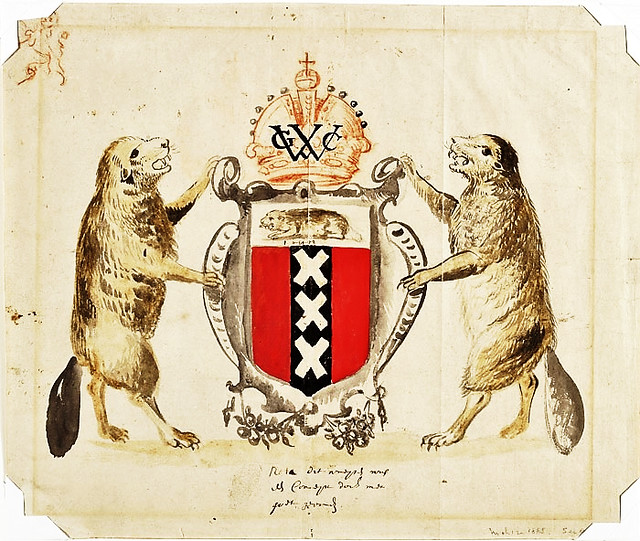 Proposed Coat of Arms for New Amsterdam, New Netherland, ca. 1630, unidentified artist