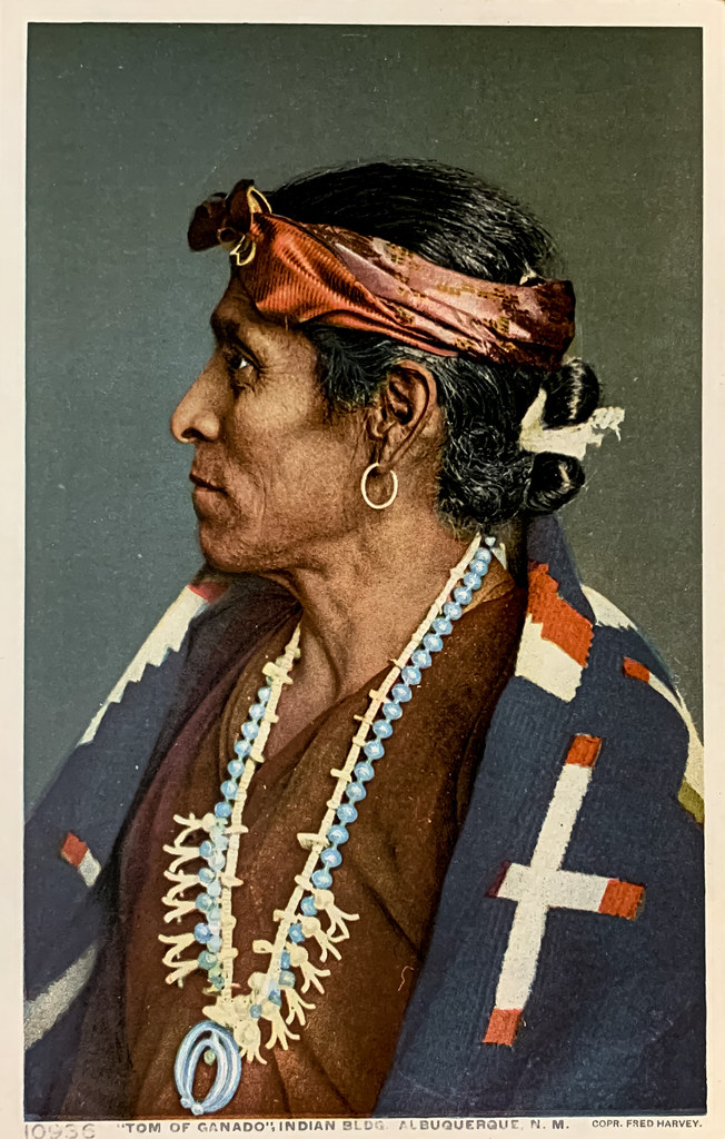 Tom of Ganado, Indian Bldg., Albuquerque, N.M. (ca 1908).  Fred Harvey 