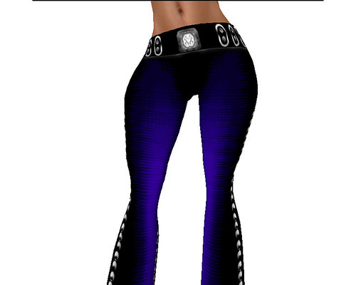 Blue Derivable Flared Pants Front (F)