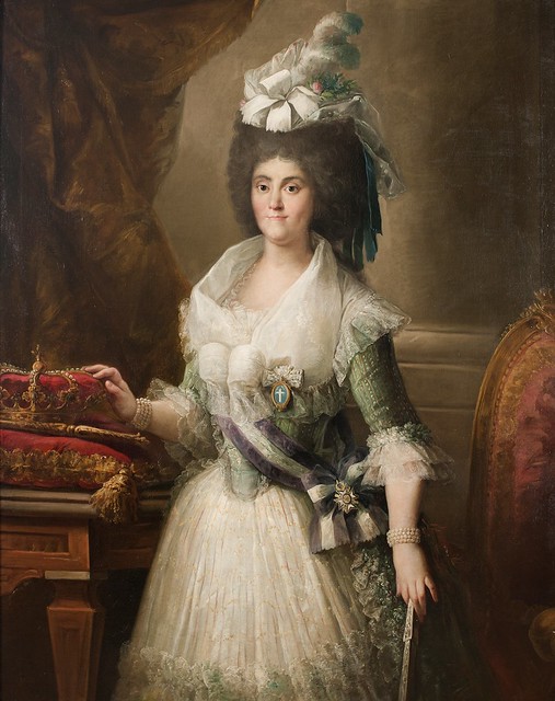 Mariano Salvador Maella, La reina María Luisa de Parma. h. 1789, Óleo sobre lienzo