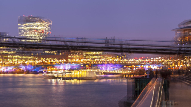 Dancing Lights on Southwark Bridge & Bankside Pier [In Explore 20Mar2020]