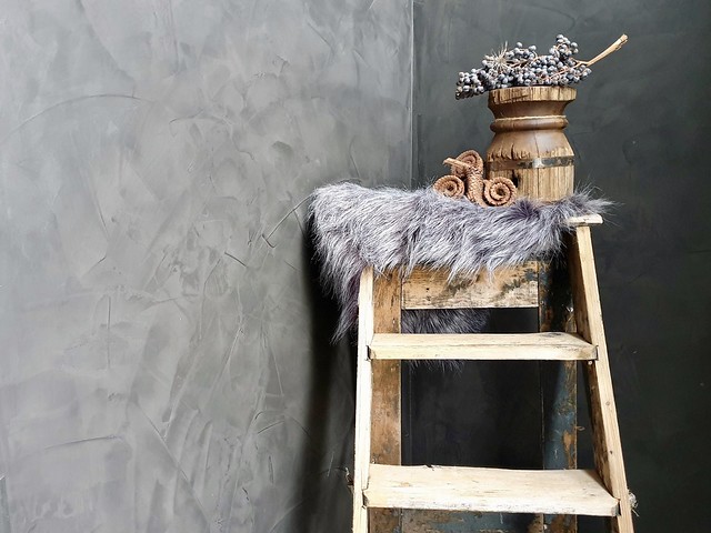 Houten ladder vachtje houten poer
