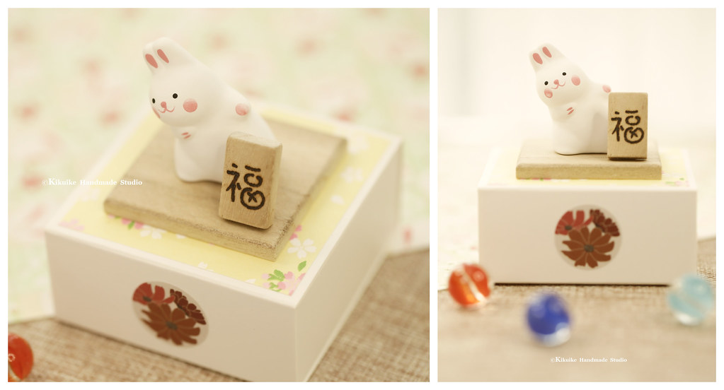 handmade Japanese rabbit, bunny doll  ,handmade Japanese decor, Japanese doll, miniature, handmade home decor, handmade art dolls