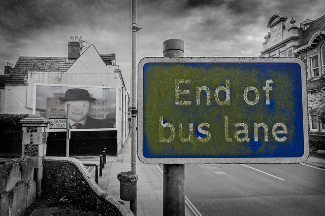 End of bus lane