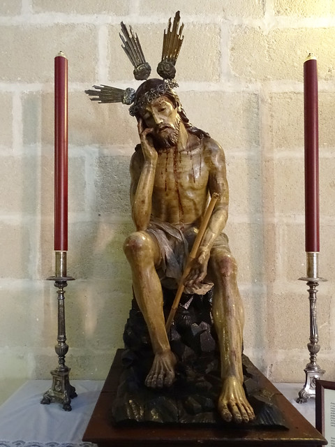 Escultura estatua Santo Cristo de la Humildad y paciencia Iglesia de San Dionisio Jerez dde la Frontera Cadiz
