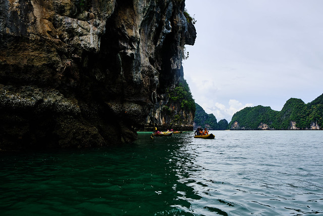 Canoeing around Hong Island