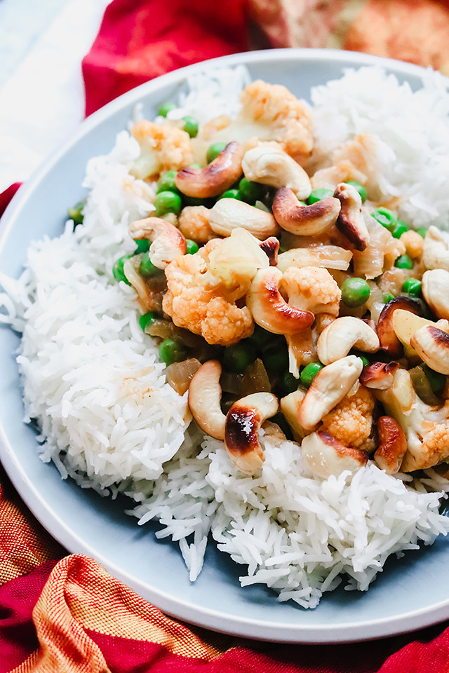 Cauliflower, Pea, and Coconut Curry