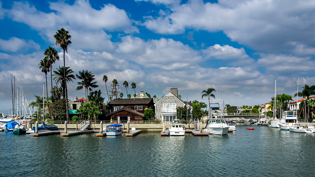 Canals in the Naples Island Neighborhood of Long Beach California Stock  Photo - Alamy