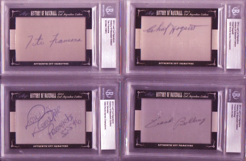 2012 Leaf History Of Baseball Cut Signature Edition box 
