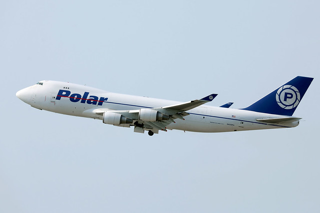 Polar Air Cargo / DHL B747-400F N450PA departing HKG/VHHH
