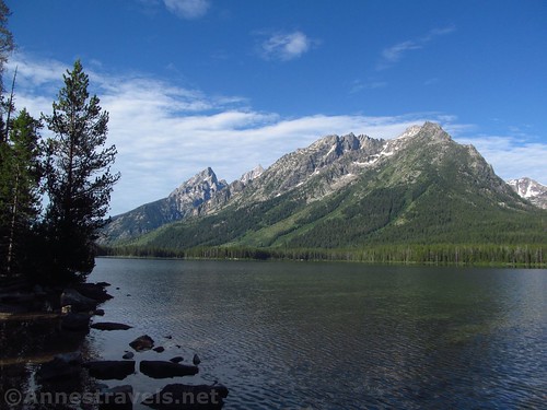 Looking south over Leigh Lake, Grand Teton National Park, Wyoming