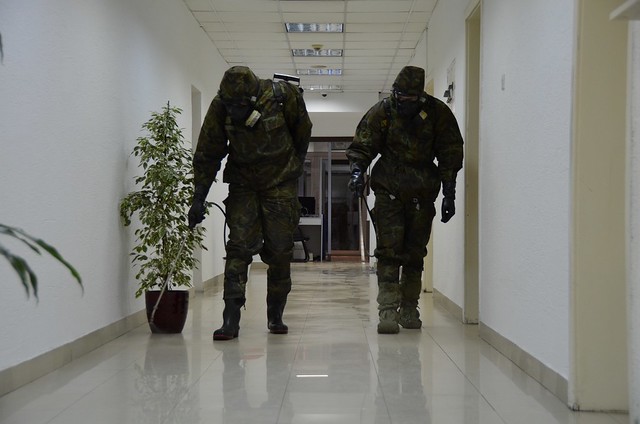 Dekontaminacija zgrade Ministarstva odbrane i Vojno-medicinskog centra