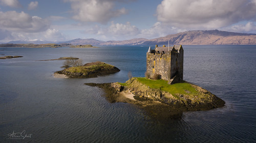 castles stalker scotland alan drone mavic pro 2 short photography