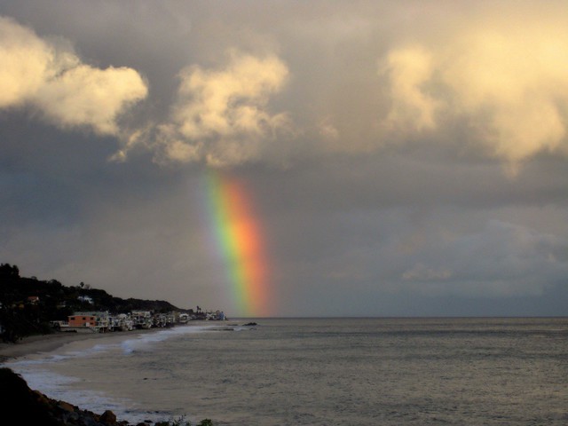 tbt: rainbow slams into santa monica