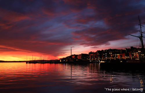 oslo norway harbour harbourinoslo sunset sunsetinoslo sky canon travel nature travelalone