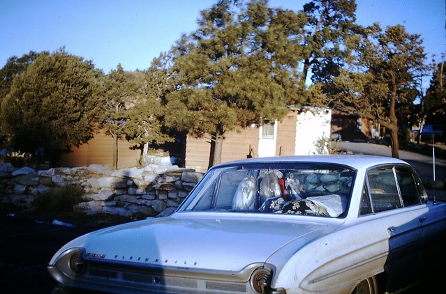 Found Photo - Classic Oldsmobile Packed for the Trip