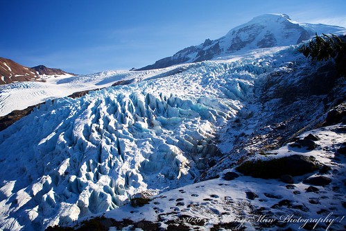 glacier ice icefall landscape snoqualmie usa volcano washington