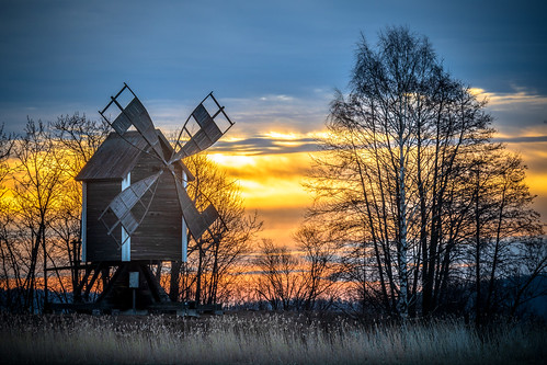 finland kuopio kuopiotahko lakeland vasikkasaari aamu auringonnousu järvi lake luonto maisema morning mylly nature outdoor scenery sunrise tuulimylly windmill