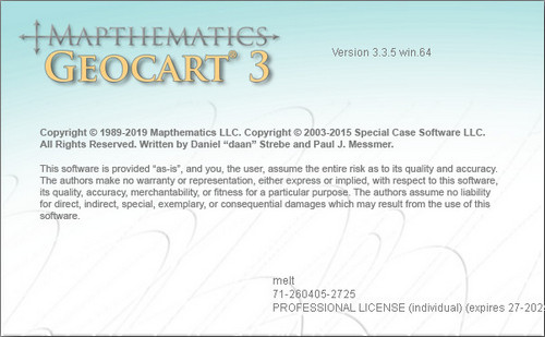 Mapthematics GeoCart 3.3.5 x64 full license