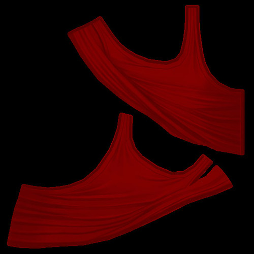 Derivable Red Rolled Up Tank Top (M)