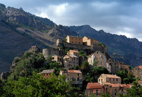 travel village architecture city building corsica france mountain citadel