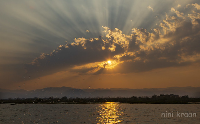 Sunset over Inle lake - Myanmar