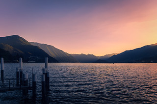 Sunset in Lake Como