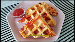 Pizza Waffles Recipe / Waffles / Easy Breakfast Recipe / Waffles Pizza / Shobana's kitchen