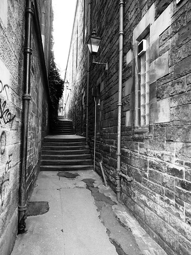 greys monochrome mono blackandwhite olympus view scotland city oldtown graffiti wall steps alley edinburgh