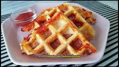 Pizza Waffles Recipe / Waffles / Easy Breakfast Recipe / Waffles Pizza / Shobana's kitchen