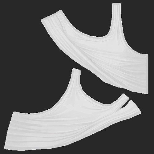 Derivable White Rolled Tank Top 2 (M)